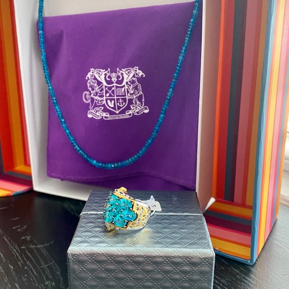 Gems En Vogue Ring Parabia Topaz Ring & Necklace - Picture 8 of 16